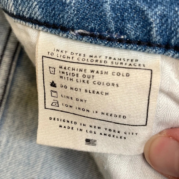 AYR Yes Yes Yes Jeans Size 24 Straight Crop Irie Wash Blue Cotton Blend - Picture 8 of 16